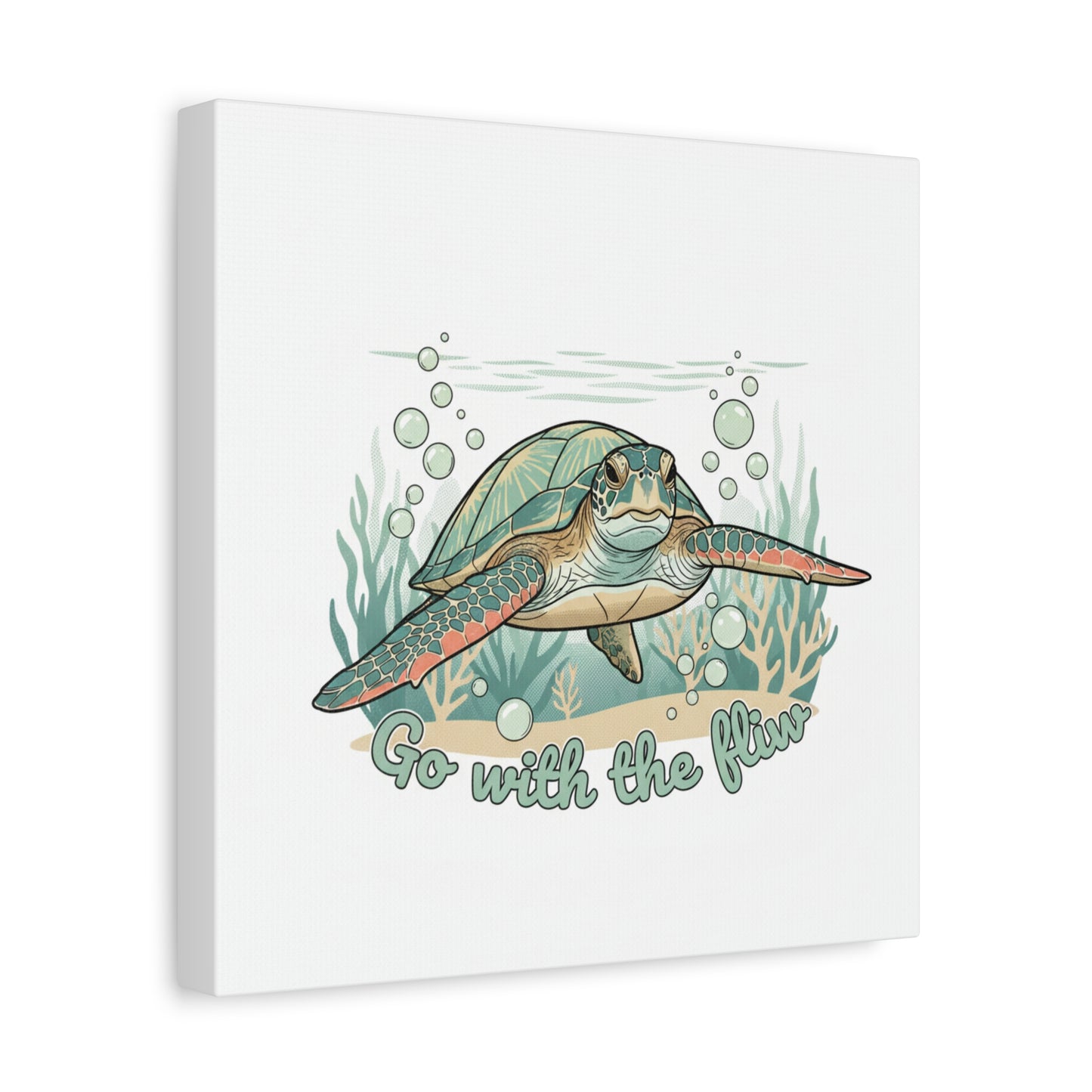 Go with the Flow Turtle Canvas