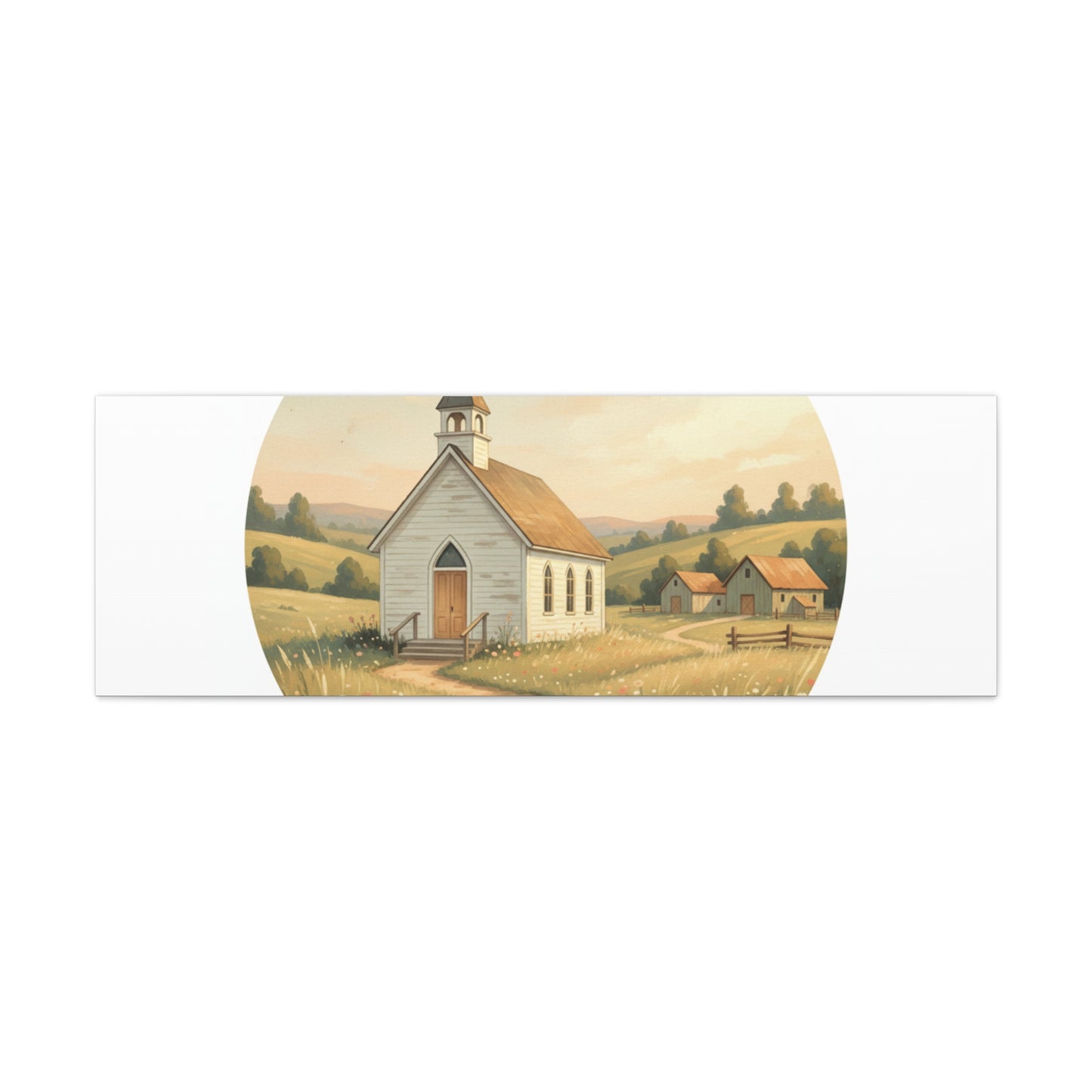 Country Church Matte Canvas, Stretched, 1.25"