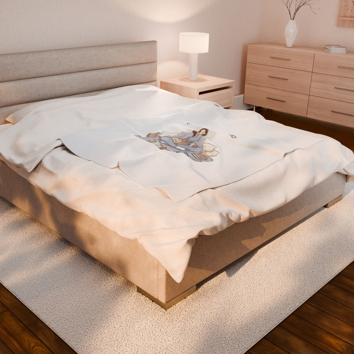 Home Is Where I Find Peace Velveteen Blanket | Introvert Homebody, Cozy Winter