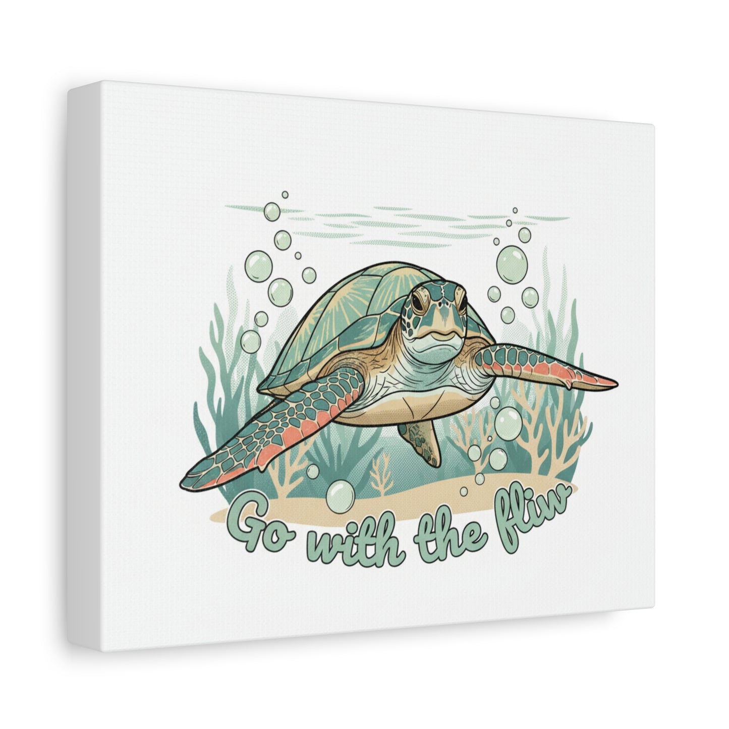 Go with the Flow Turtle Canvas