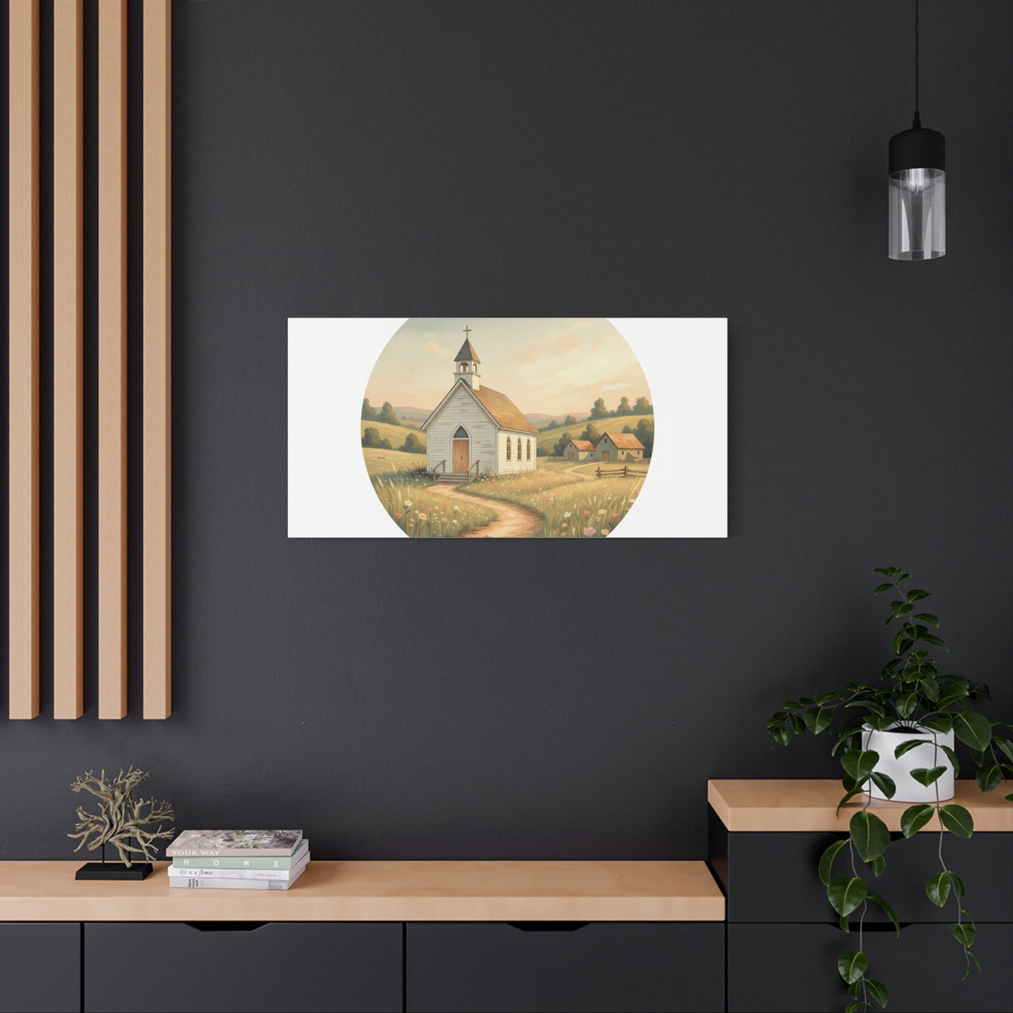 Country Church Matte Canvas, Stretched, 1.25"