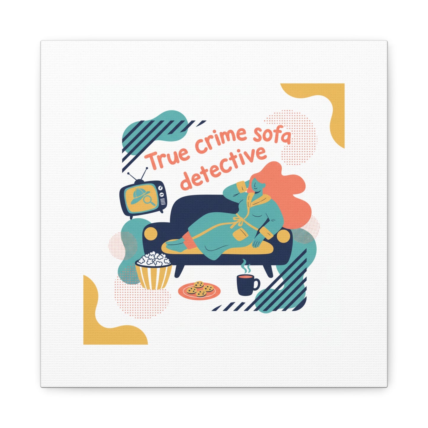 True Crime Sofa Detective Canvas