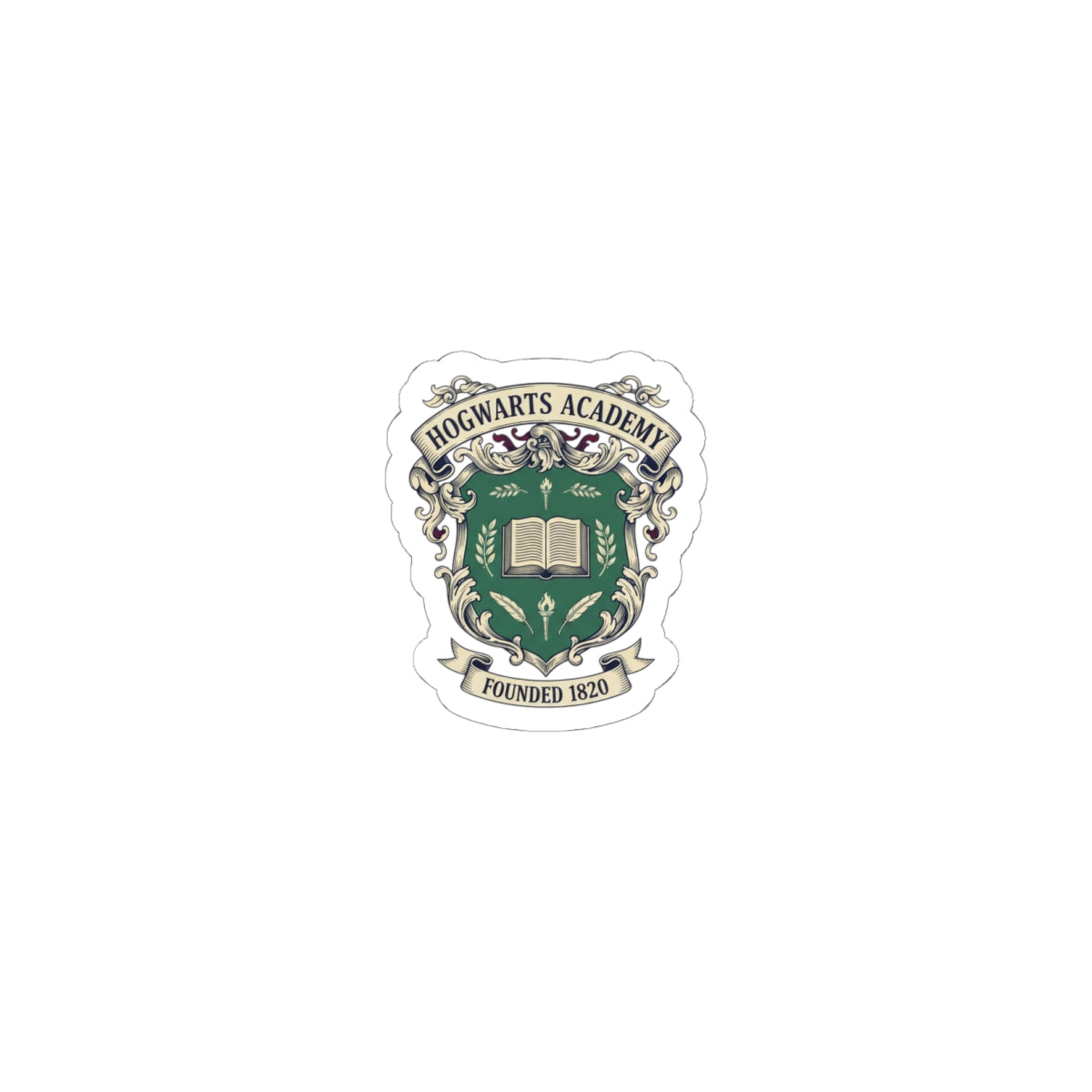Hogwarts Ivy-Style Crest Kiss-Cut Stickers | Old Money Collegiate Emblem