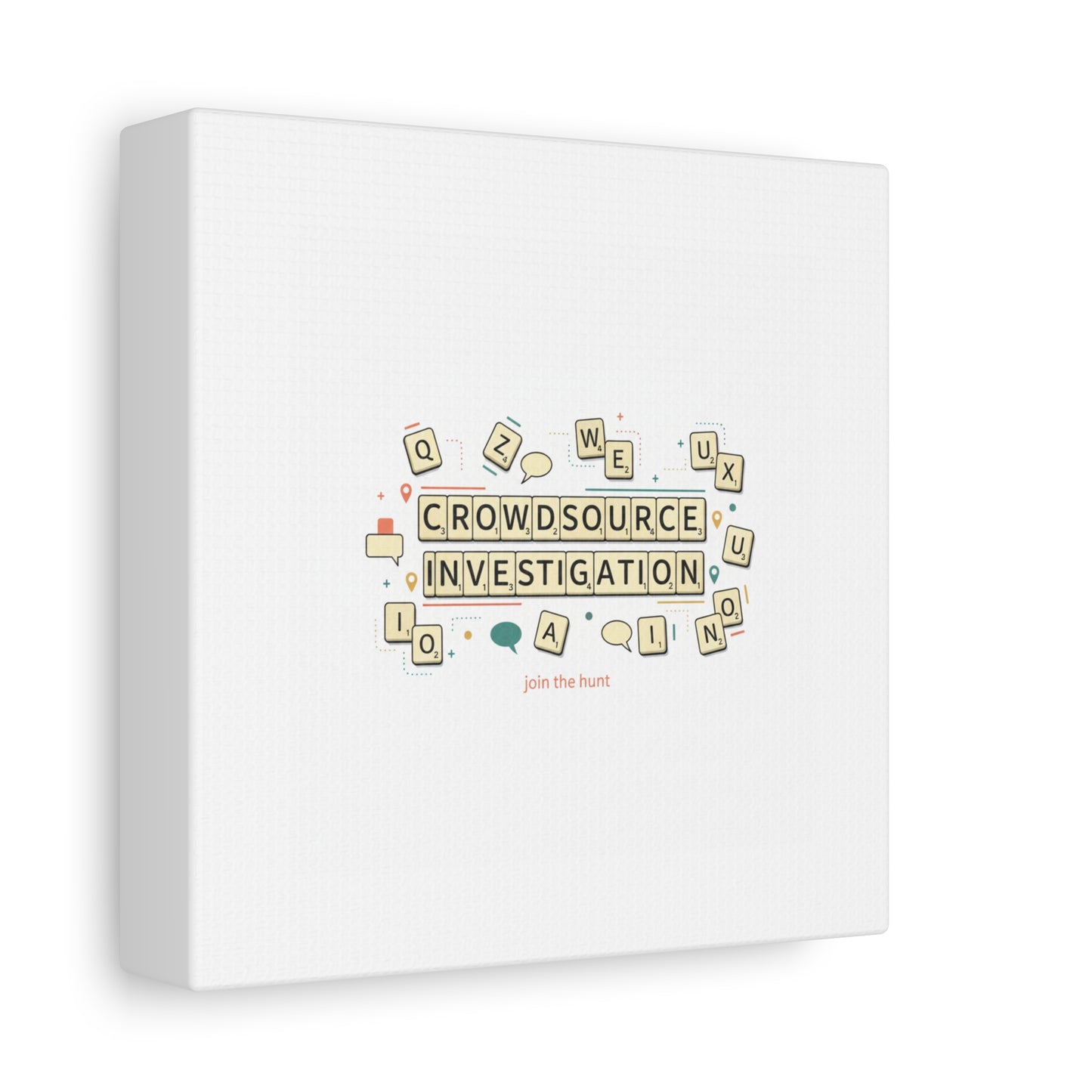 Crowdsource Investigation Canvas | Pixel Art, Gaming UI Wall Art