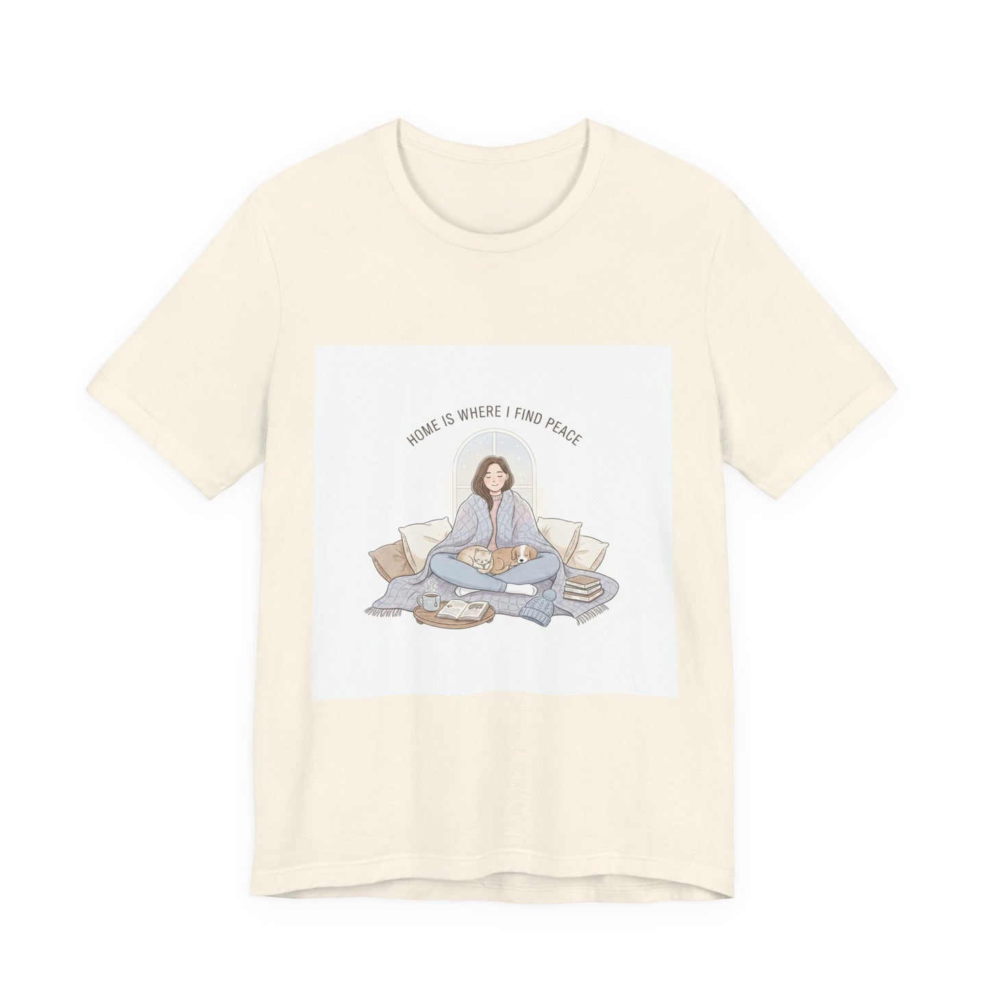 Home Is Where I Find Peace Tee | Introvert Homebody, Cozy Winter Shirt