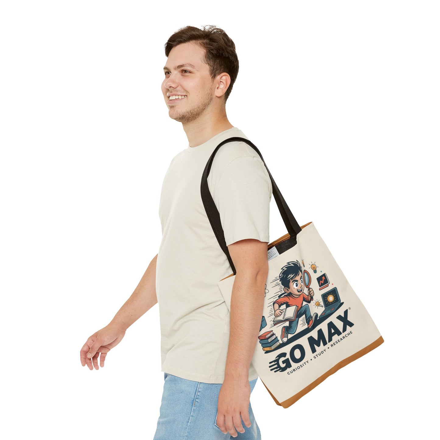 Go Max Study Tote Bag — Curiosity, Research & Learning Canvas Tote