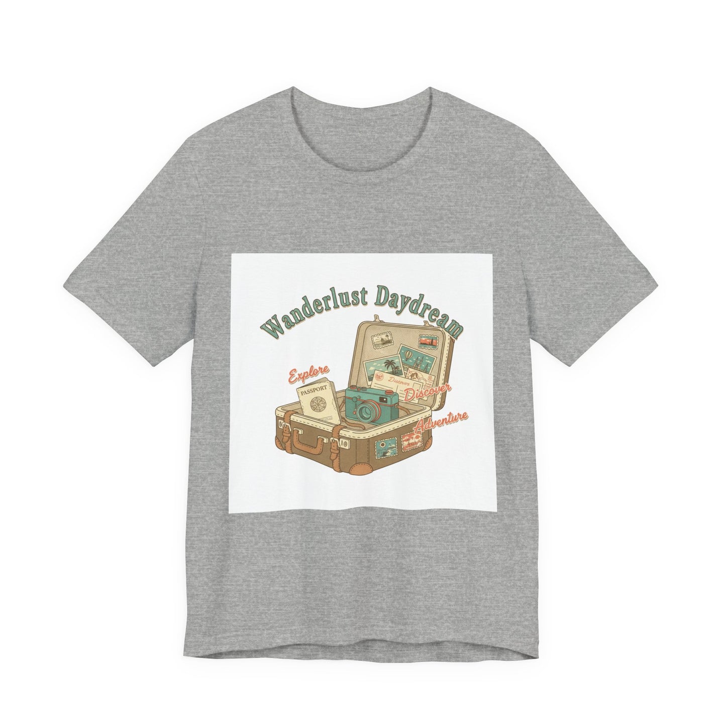 Wanderlust Daydreams Tee | retro travel stamp, postcard vintage tee
