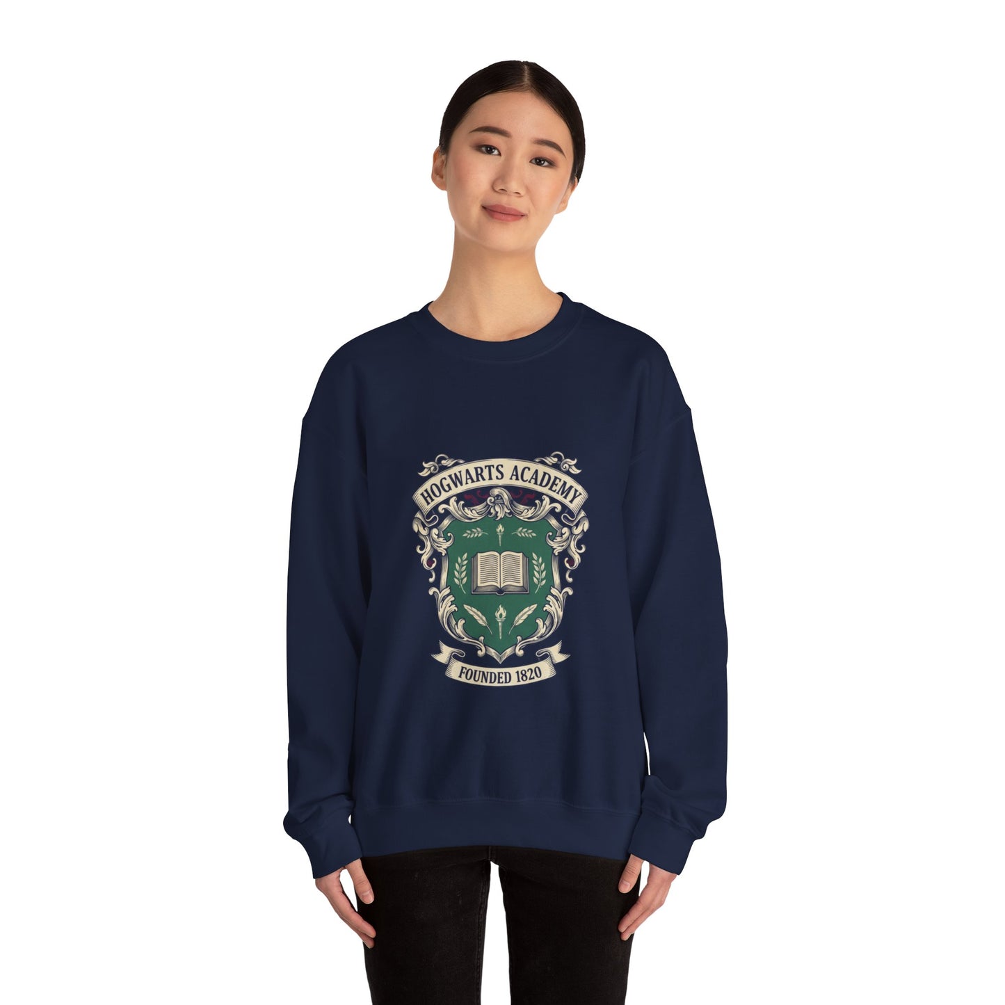 Hogwarts Ivy-Style Emblem Sweatshirt | Old Money Crest, Collegiate Club Logo