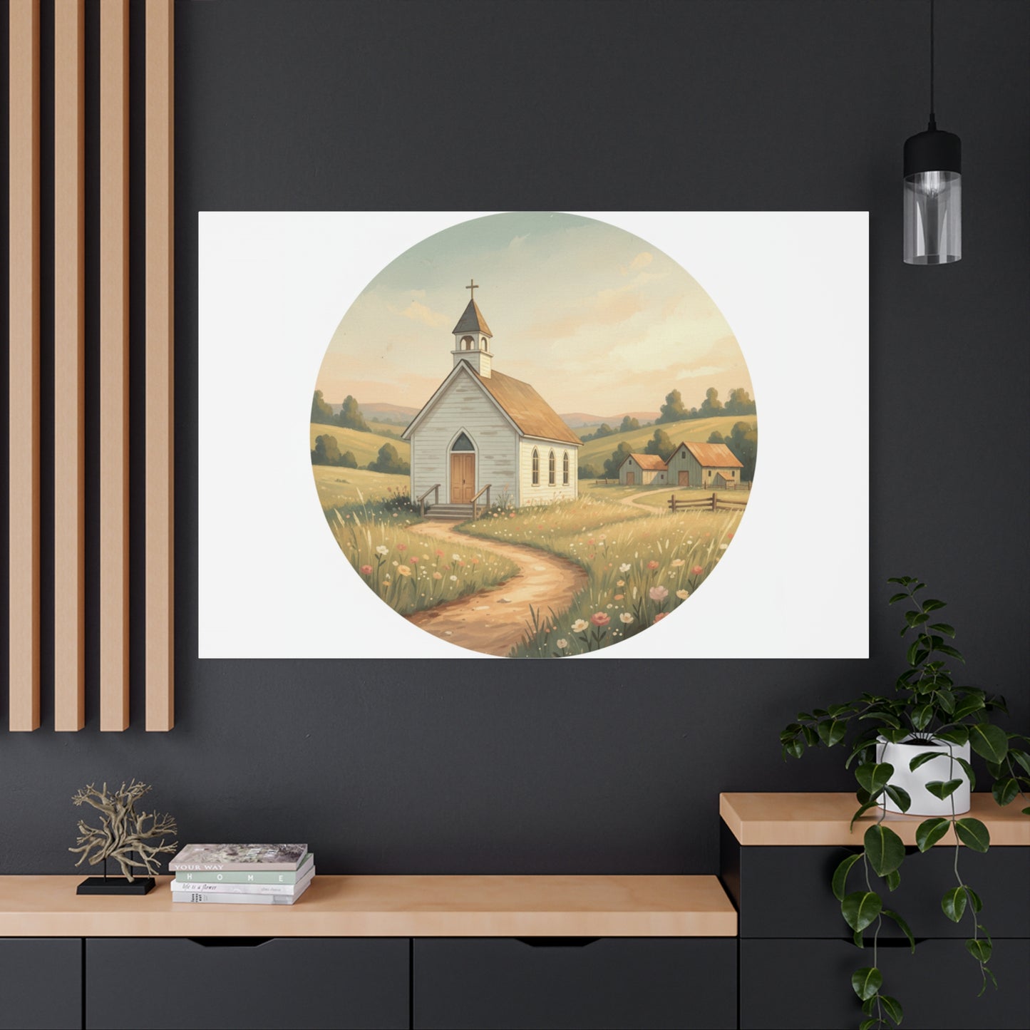 Country Church Matte Canvas, Stretched, 1.25"