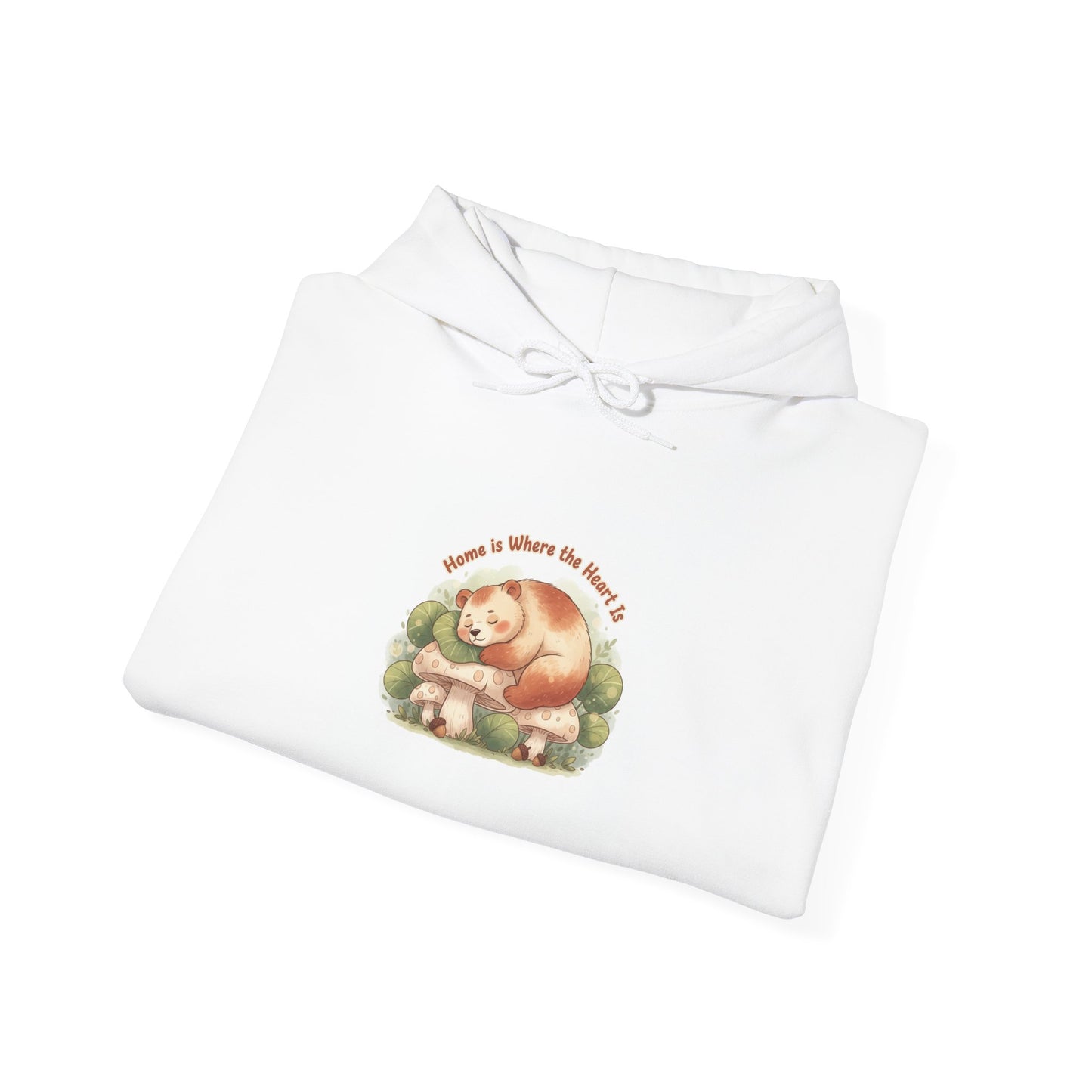 Sleeping Fox Illustration Hoodie | cute animal illustration, winter forest art
