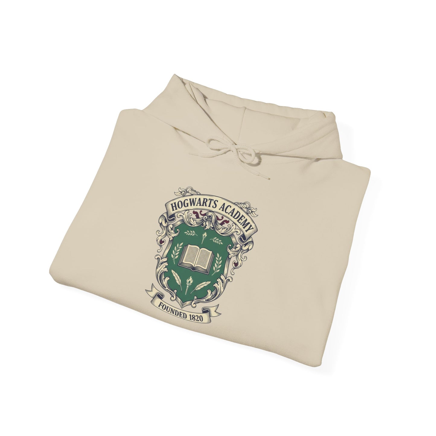 Hogwarts Old Money Ivy-Style Emblem Hoodie | collegiate crest, vintage club logo