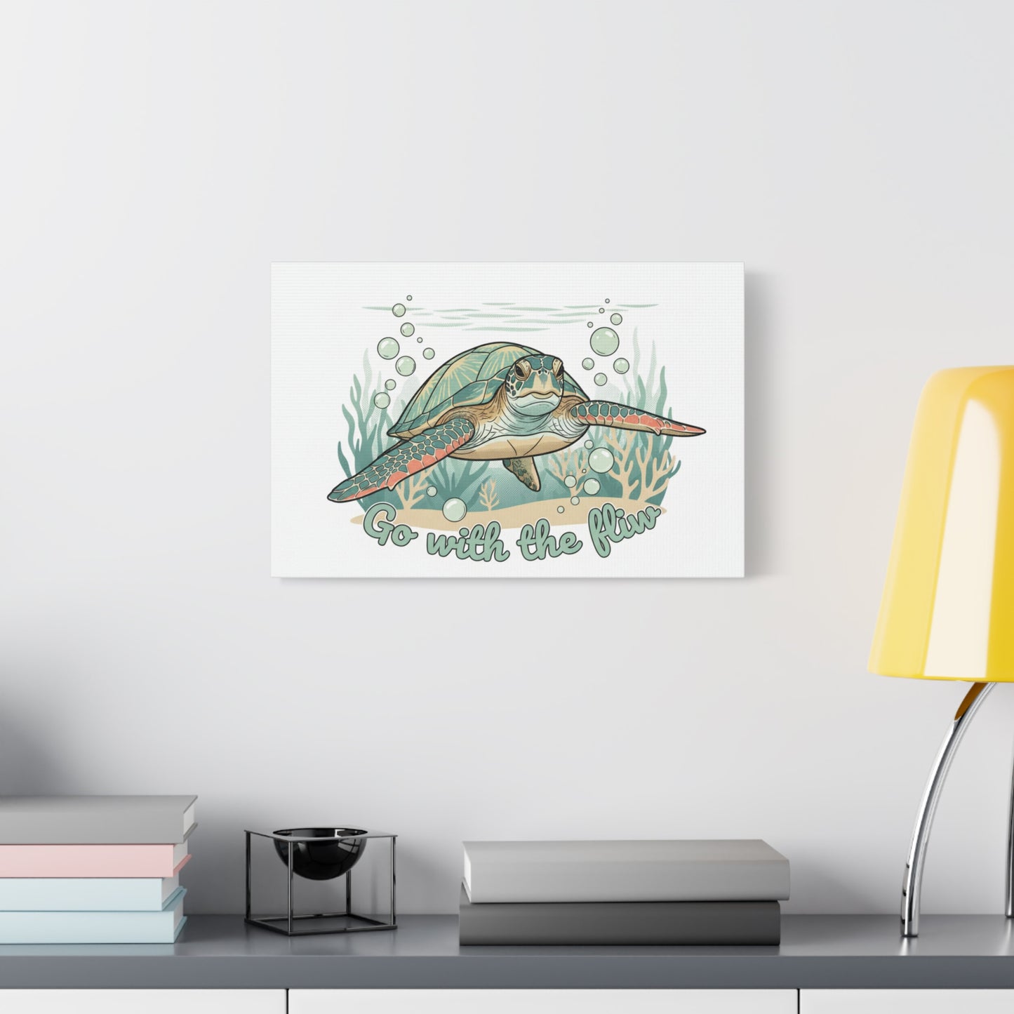 Go with the Flow Turtle Canvas
