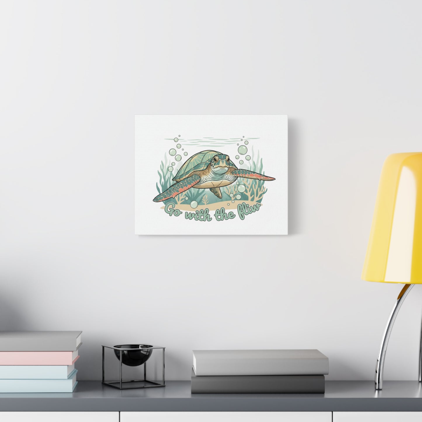 Go with the Flow Turtle Canvas