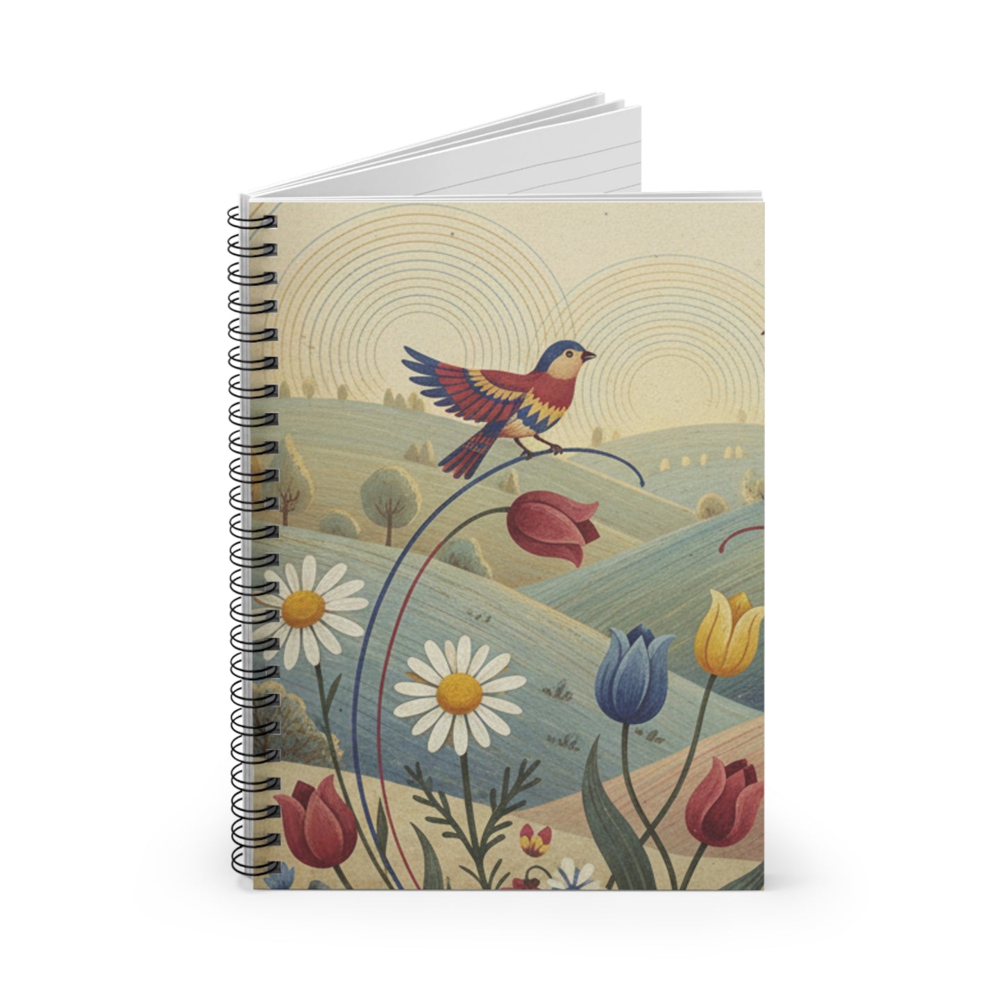 Muted spring art Spiral Notebook - Ruled Line
