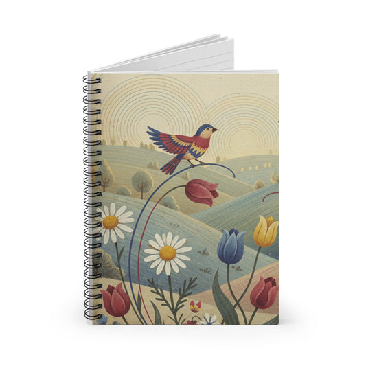 Muted spring art Spiral Notebook - Ruled Line