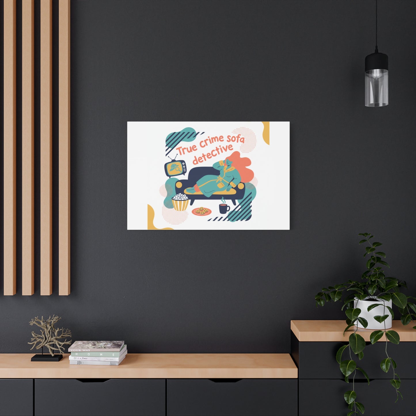 True Crime Sofa Detective Canvas
