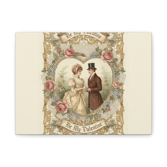 Victorian Valentine Print Canvas | Retro Americana, Vintage Romance