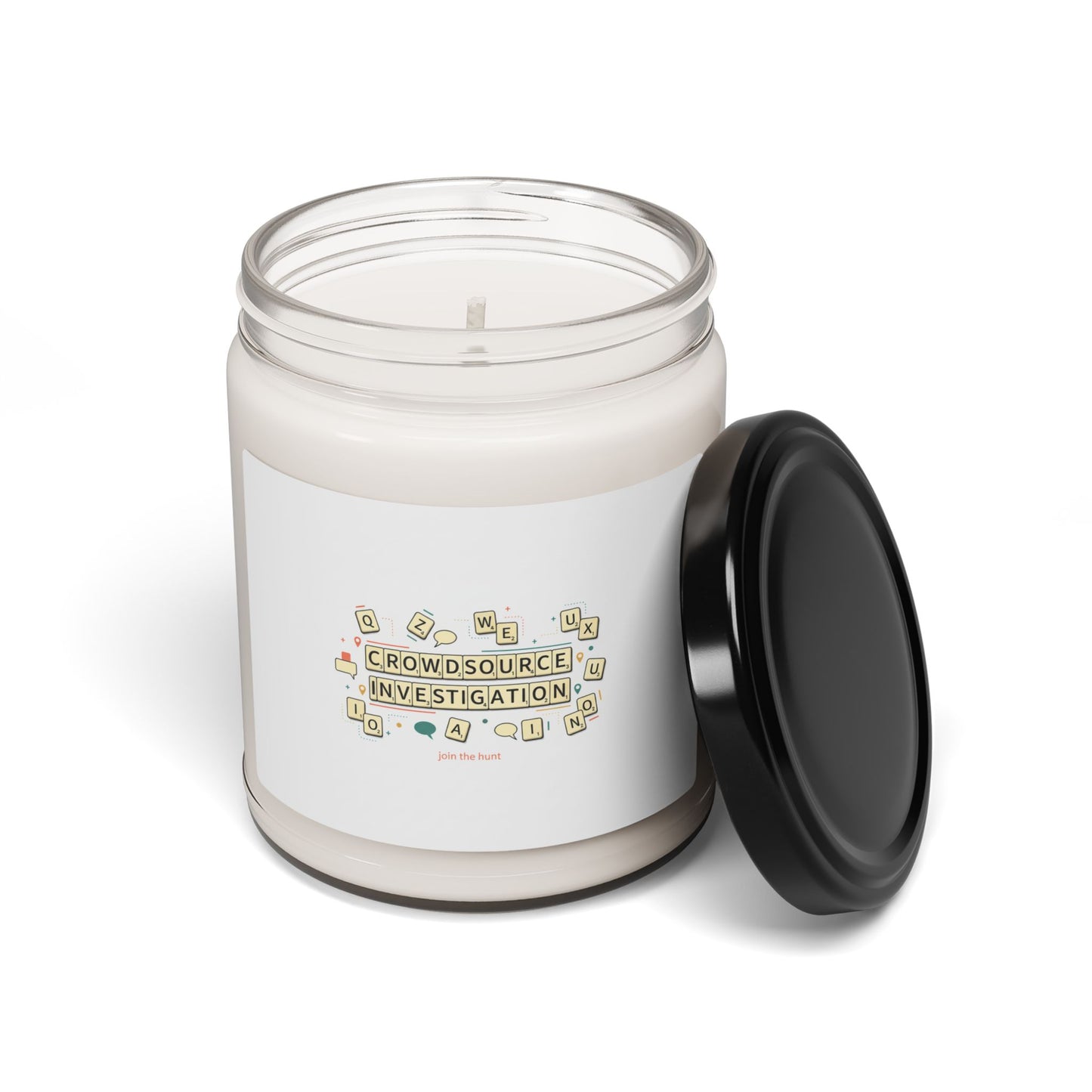 Crowdsource Investigation Candle | Gamer Desk Decor, Pixel Art HUD