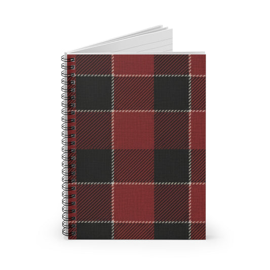 Red Buffalo Plaid Spiral Notebook – Ruled Lined Journal for Notes & Gifts