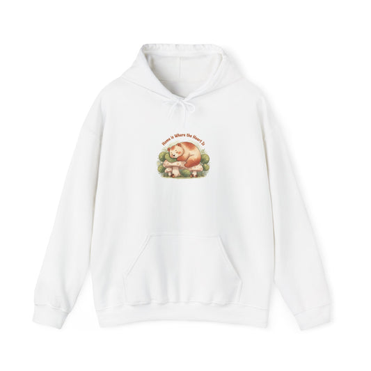 Sleeping Fox Illustration Hoodie | cute animal illustration, winter forest art
