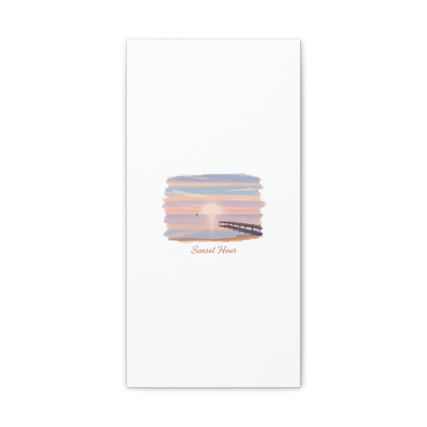Sunset Hour Canvas, Matte Stretched 1.25" | Minimal Luxe Gold Accent