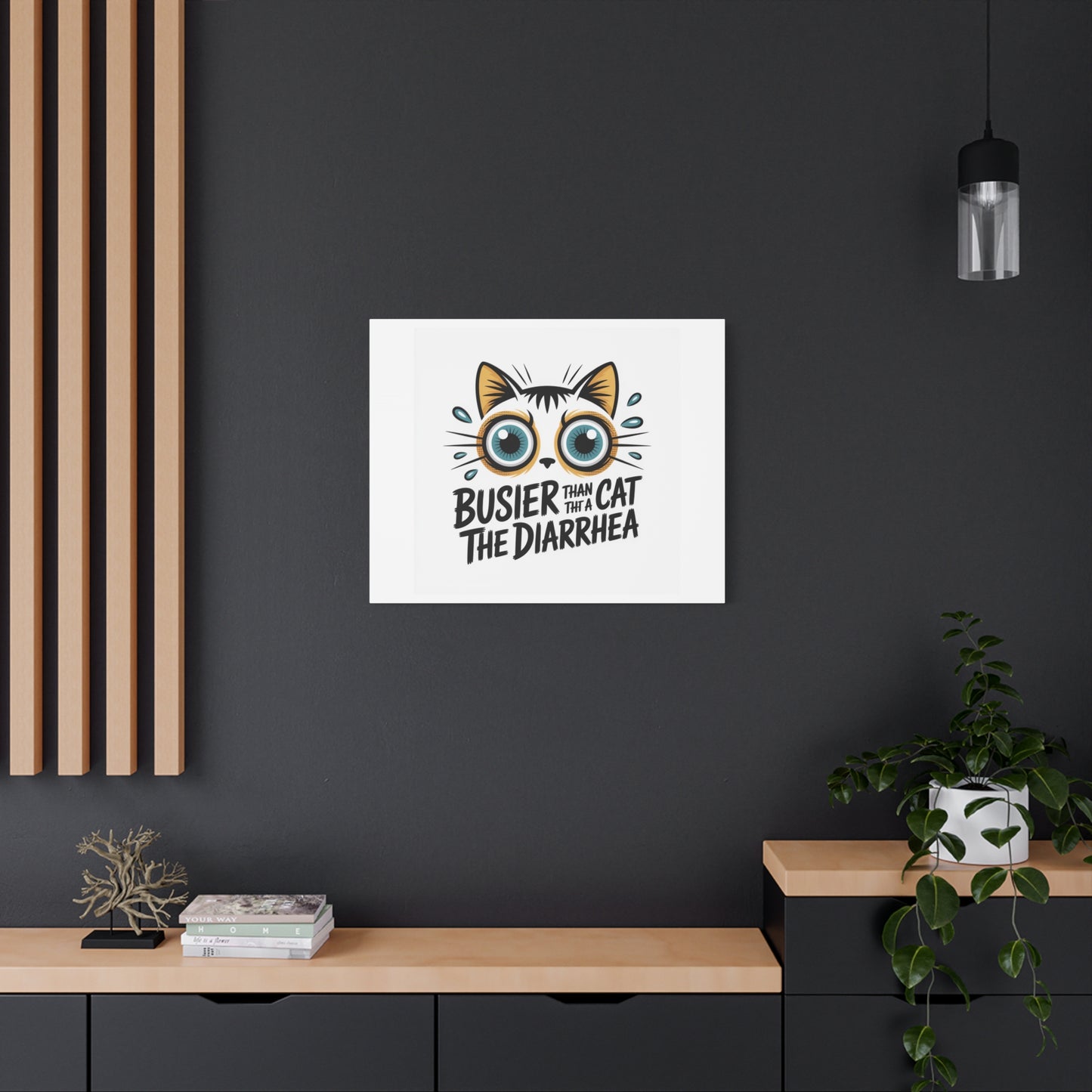 Humorous Cat  Canvas Wall Art