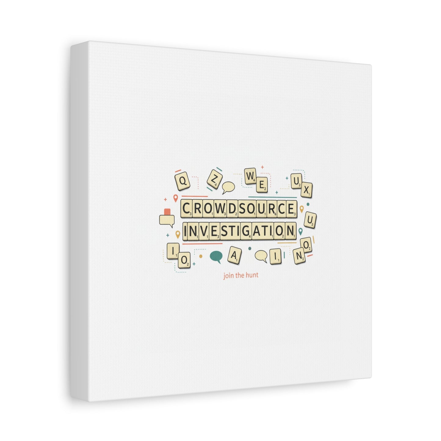 Crowdsource Investigation Canvas | Pixel Art, Gaming UI Wall Art