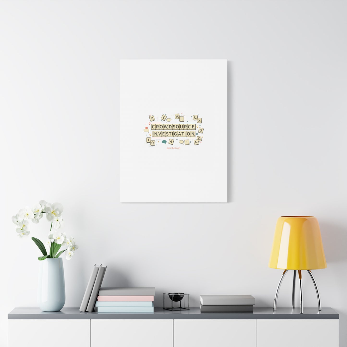 Crowdsource Investigation Canvas | Pixel Art, Gaming UI Wall Art