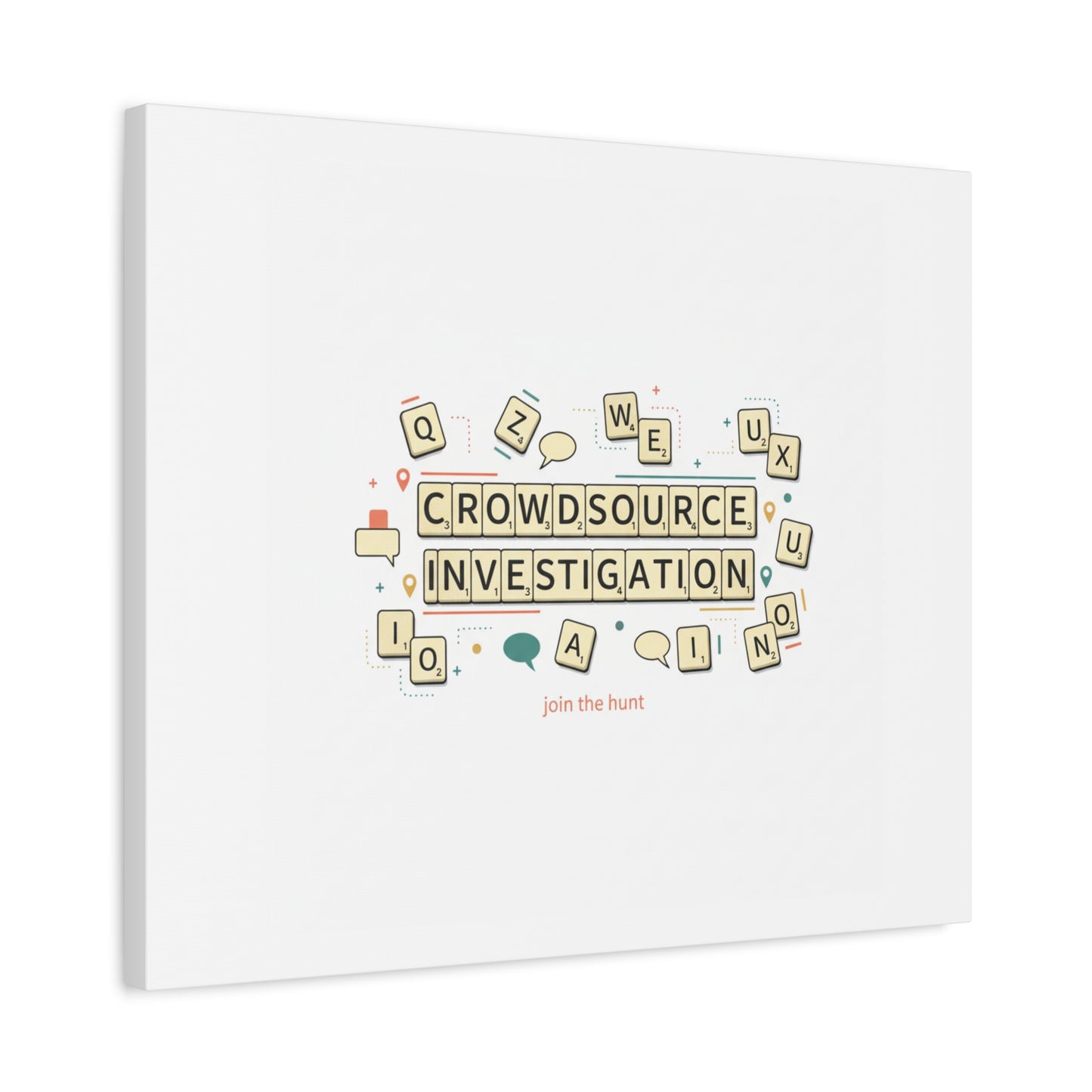 Crowdsource Investigation Canvas | Pixel Art, Gaming UI Wall Art