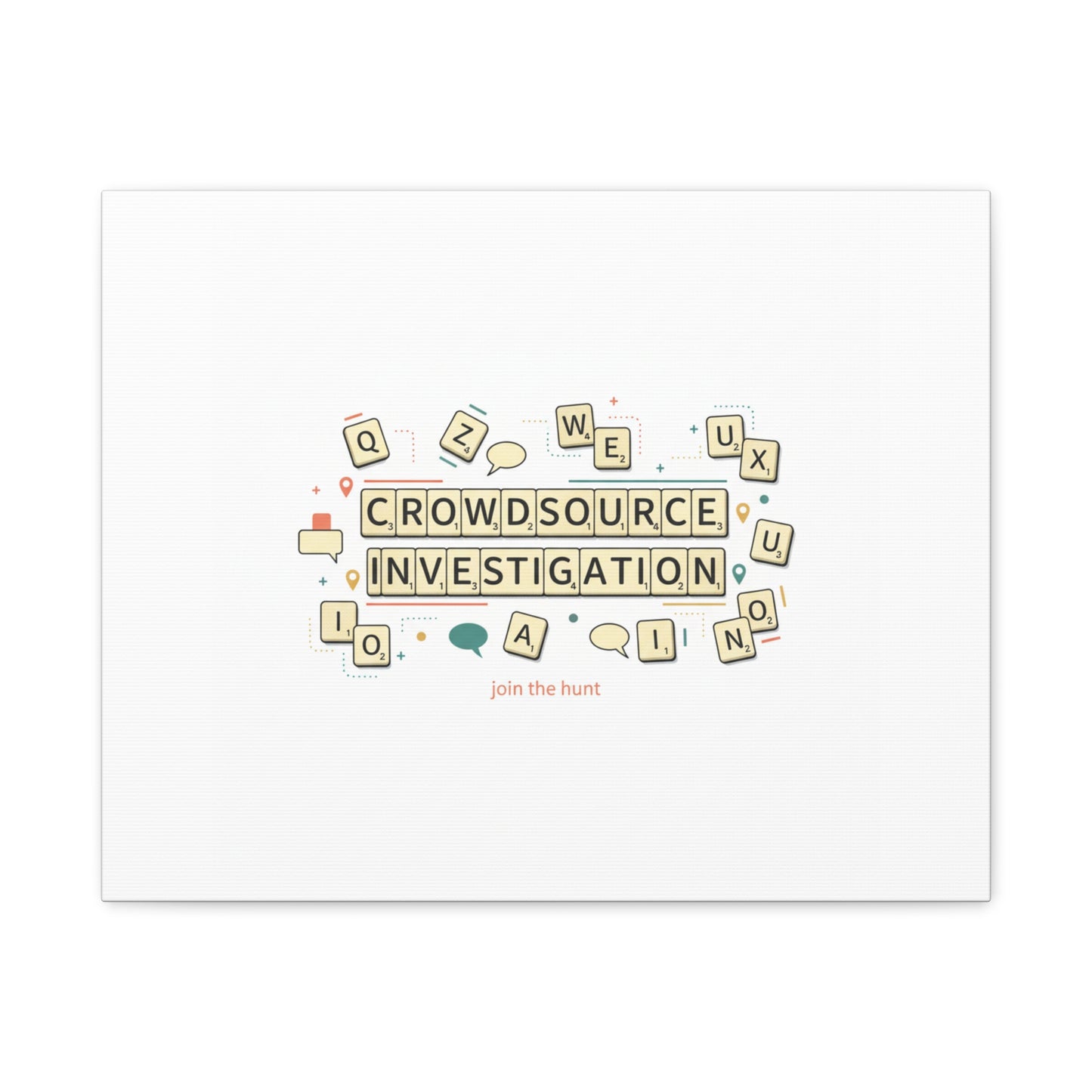 Crowdsource Investigation Canvas | Pixel Art, Gaming UI Wall Art