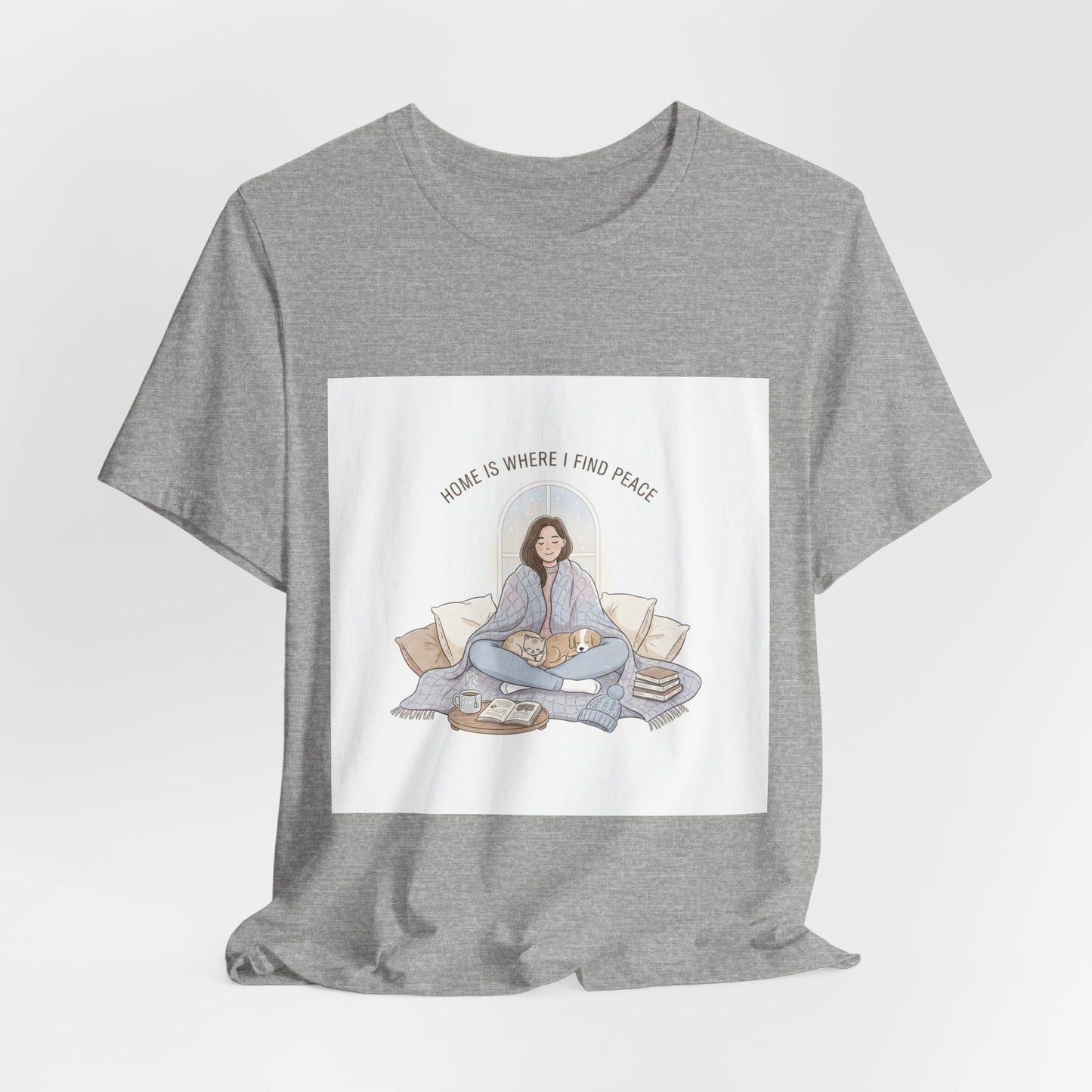 Home Is Where I Find Peace Tee | Introvert Homebody, Cozy Winter Shirt