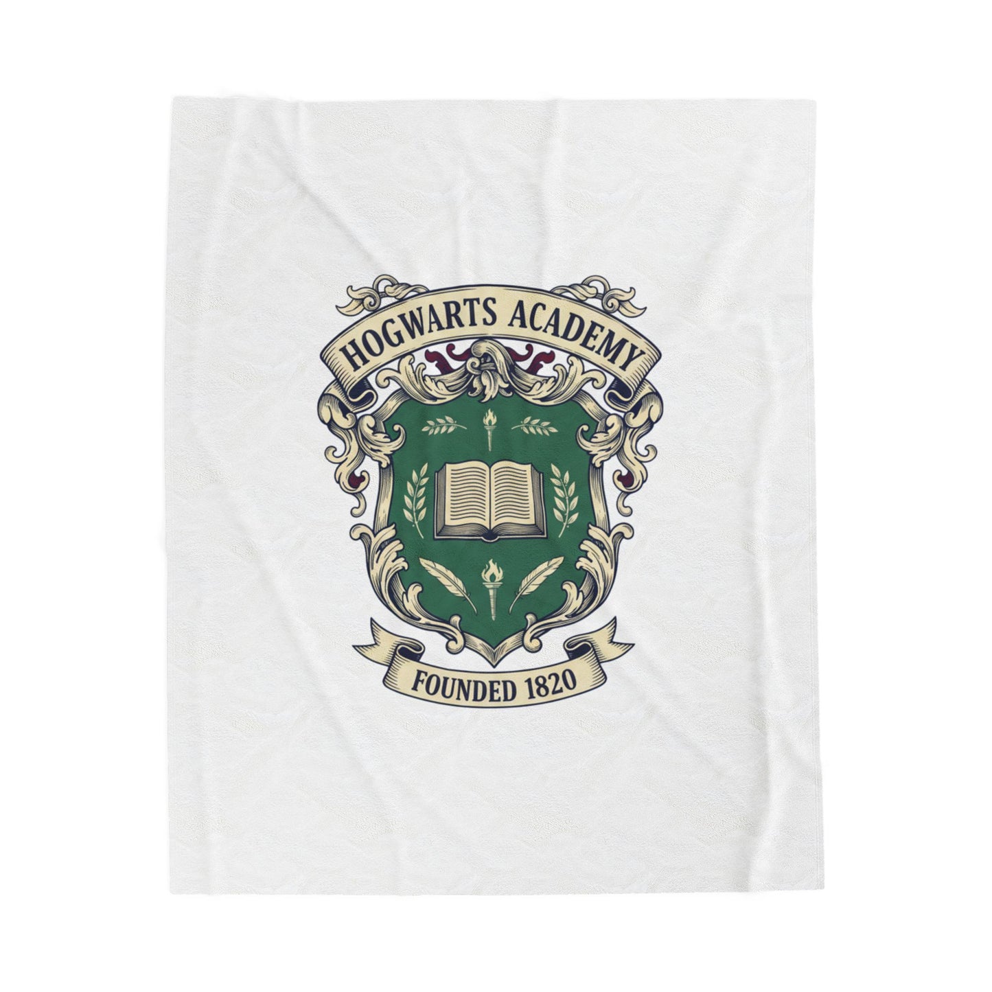 Hogwarts Velveteen Plush Blanket | Collegiate Crest, Vintage Club Logo