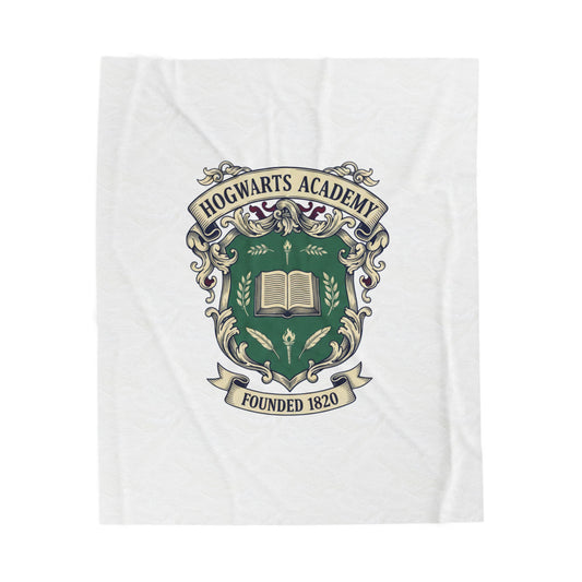 Hogwarts Velveteen Plush Blanket | Collegiate Crest, Vintage Club Logo