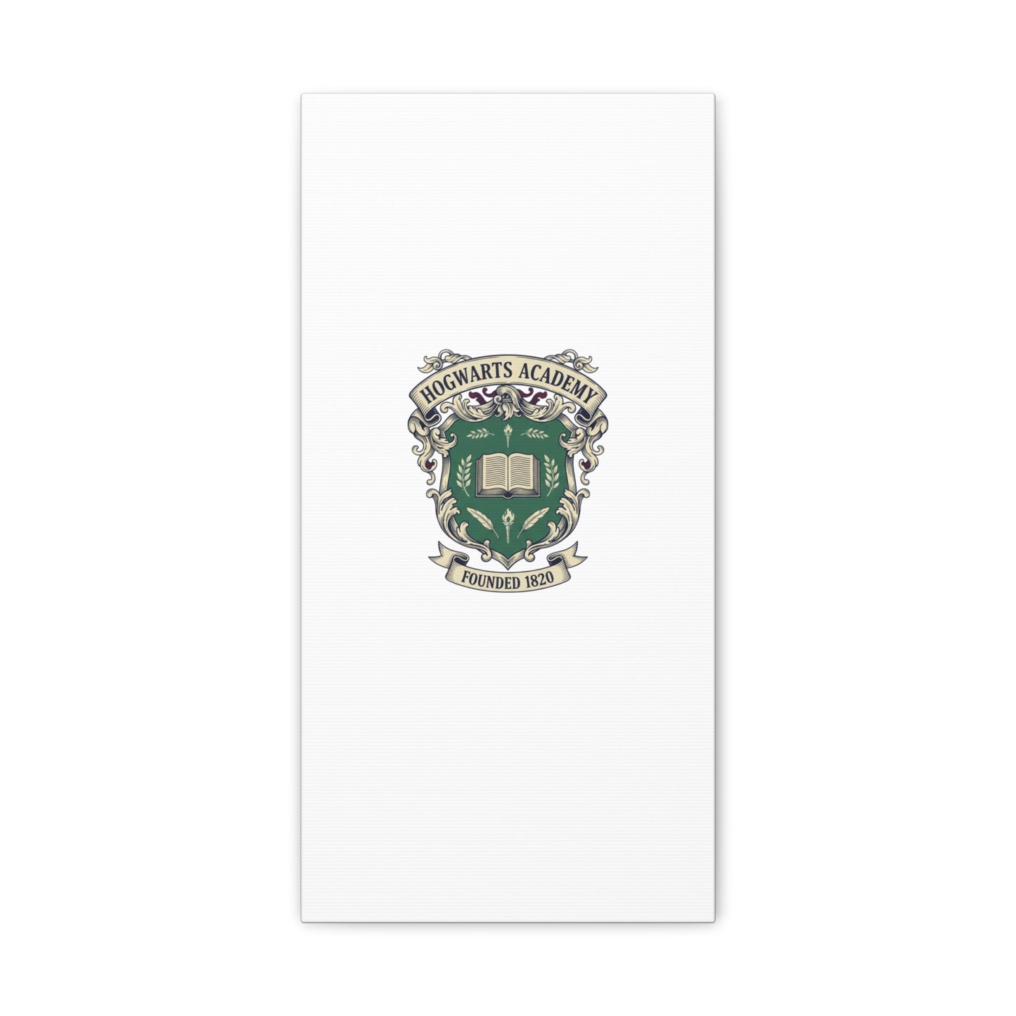 Hogwarts Ivy-Style Emblem Canvas | vintage club logo, old money crest