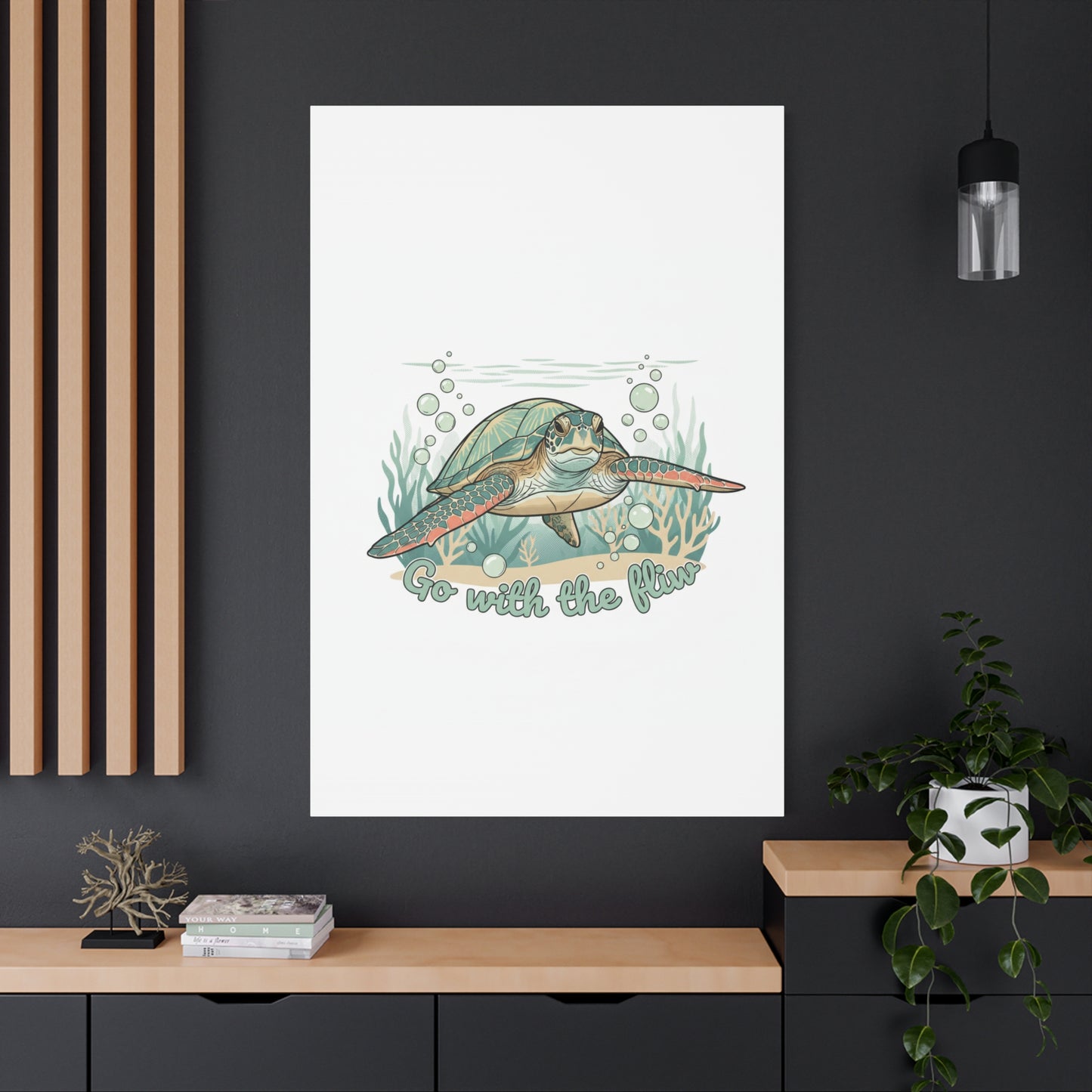 Go with the Flow Turtle Canvas