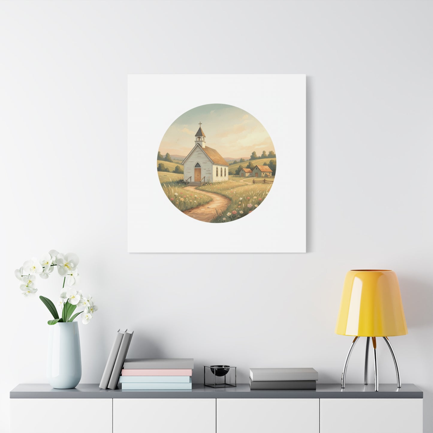 Country Church Matte Canvas, Stretched, 1.25"