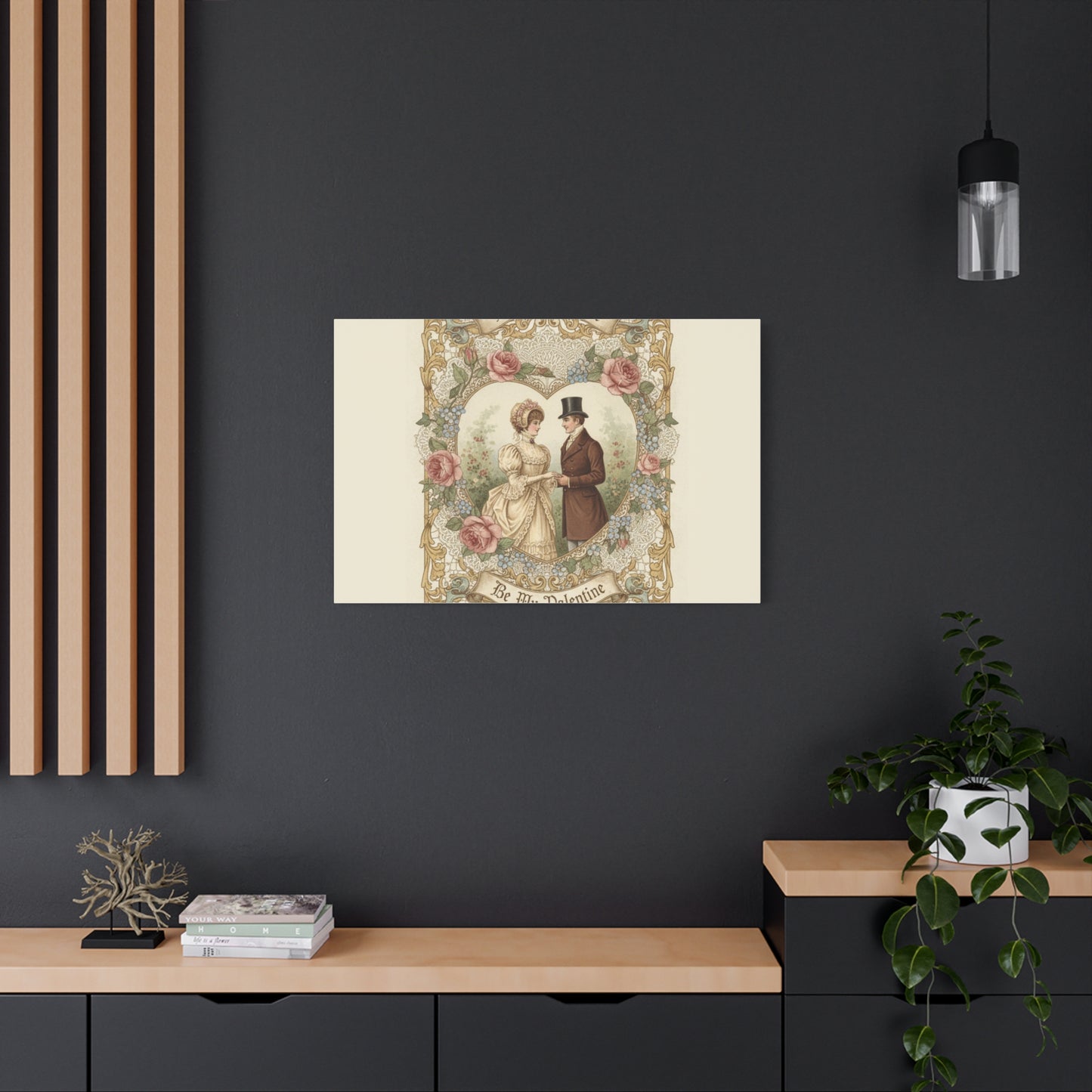 Victorian Valentine Print Canvas | Retro Americana, Vintage Romance