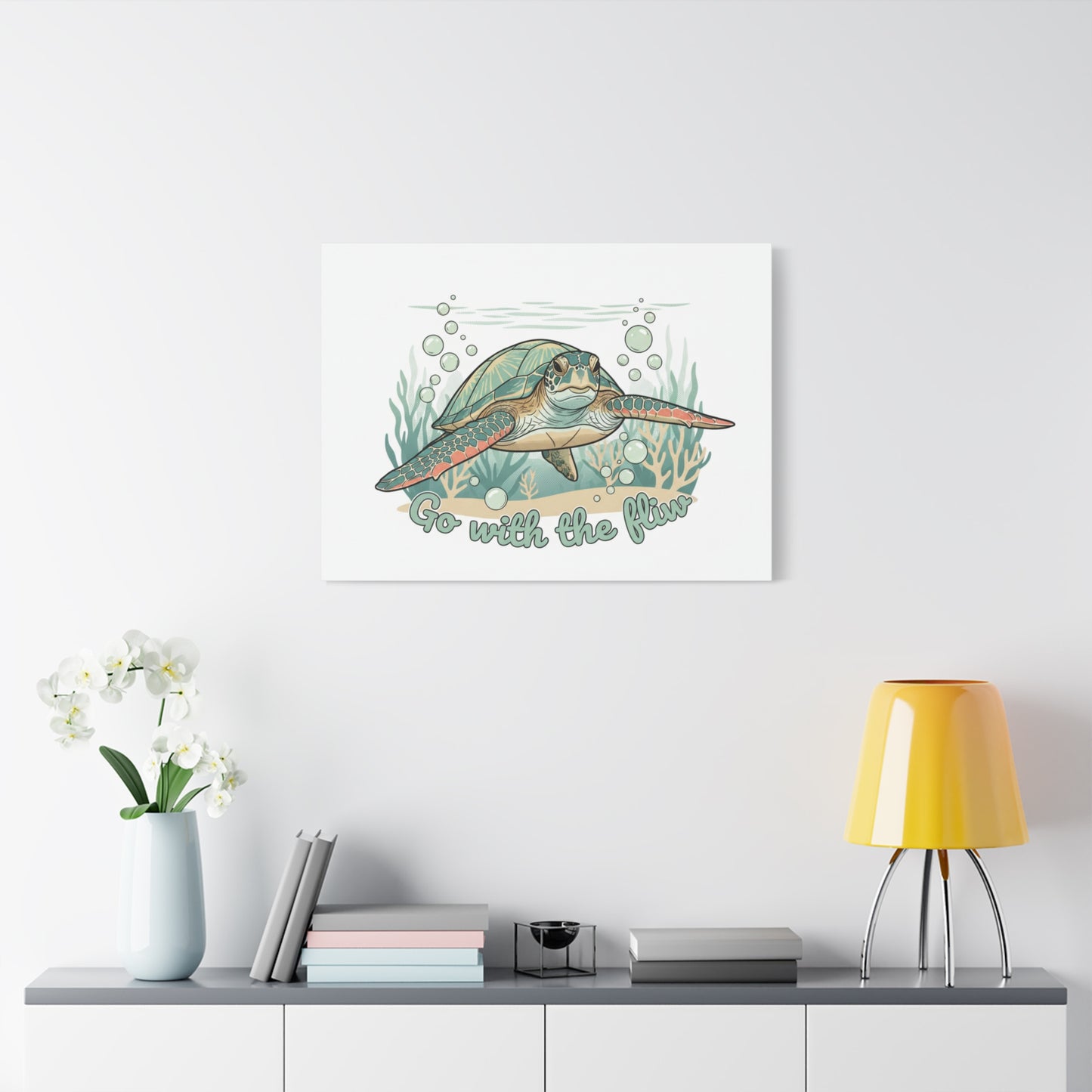 Go with the Flow Turtle Canvas