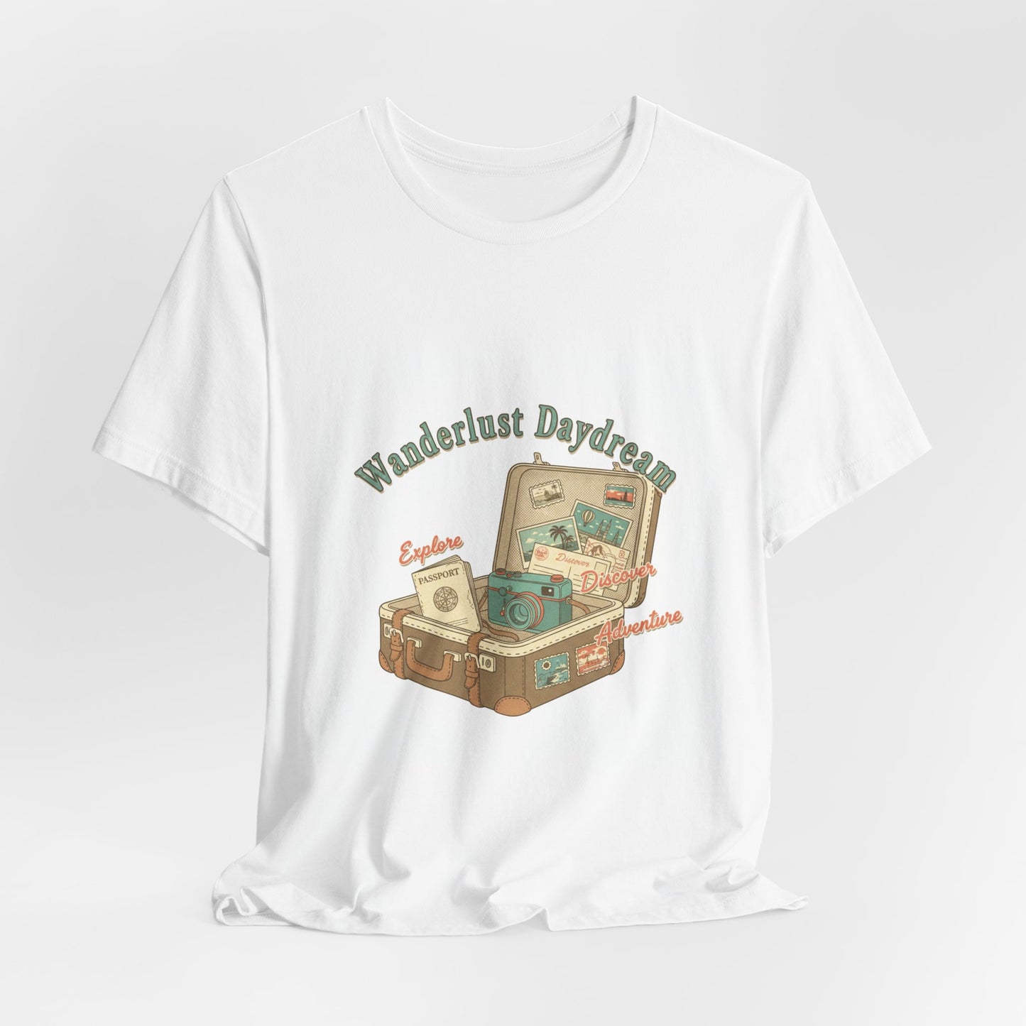 Wanderlust Daydreams Tee | retro travel stamp, postcard vintage tee