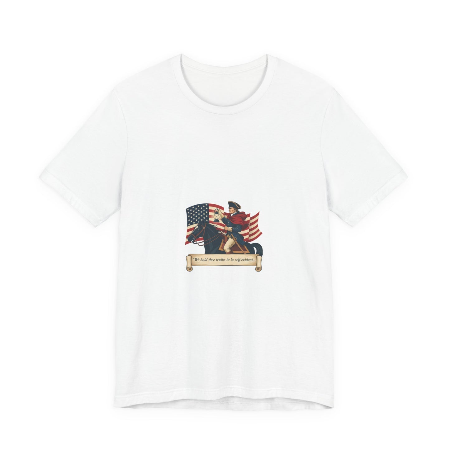 Patriotic Rider Tee | vintage Americana emblem, minimal crest, nature symbols