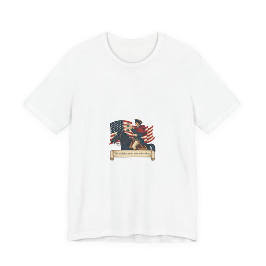 Patriotic Rider Tee | vintage Americana emblem, minimal crest, nature symbols