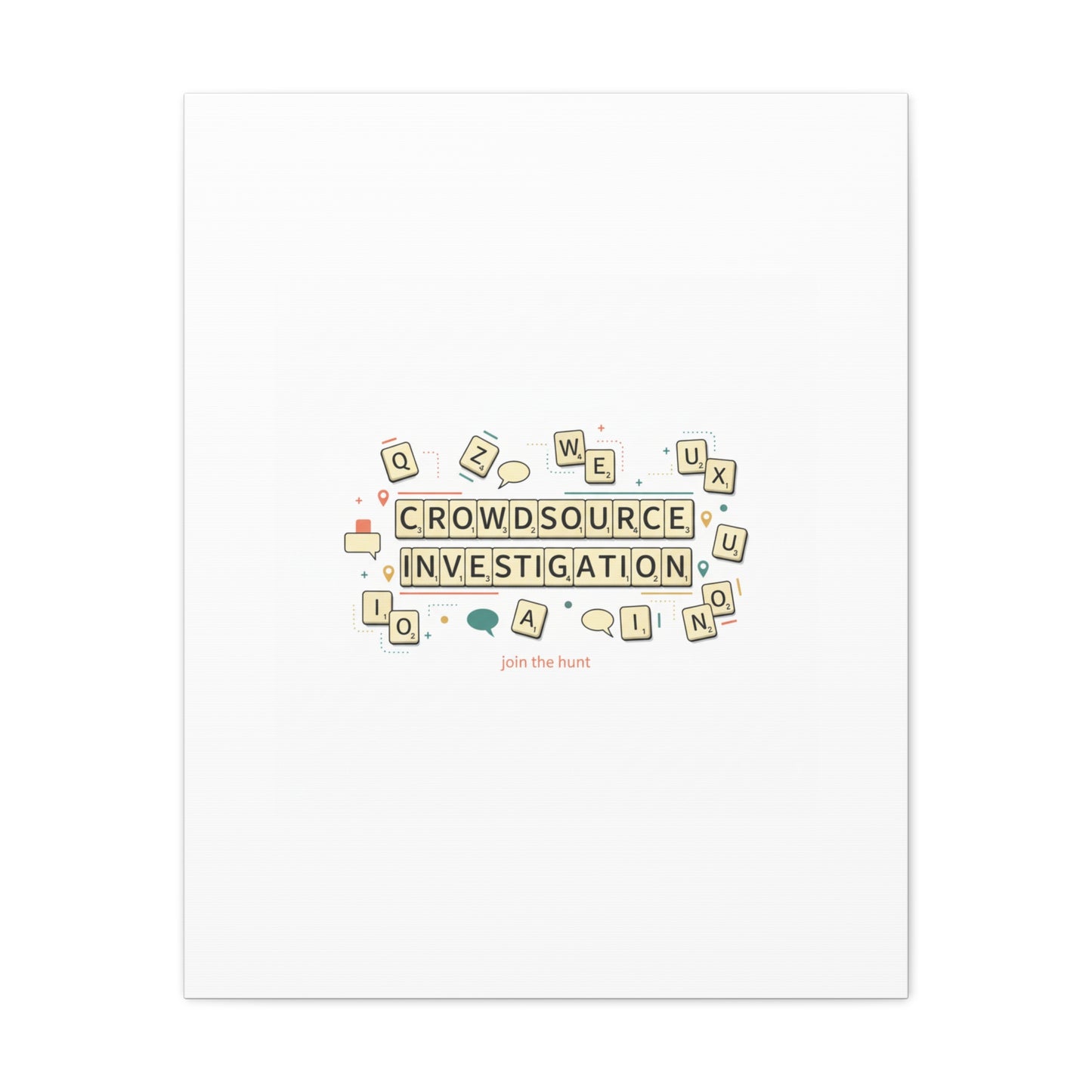 Crowdsource Investigation Canvas | Pixel Art, Gaming UI Wall Art