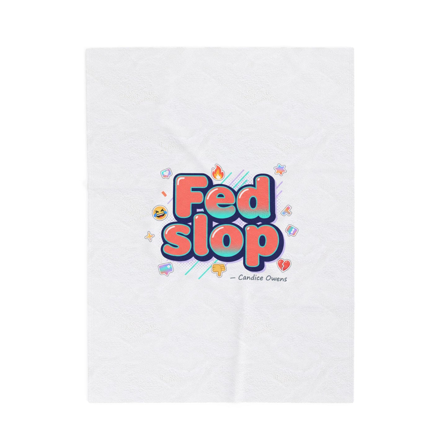 Fed Slop Phrase Blanket | Gen-Z Slang, Internet Lingo, Meme Typography