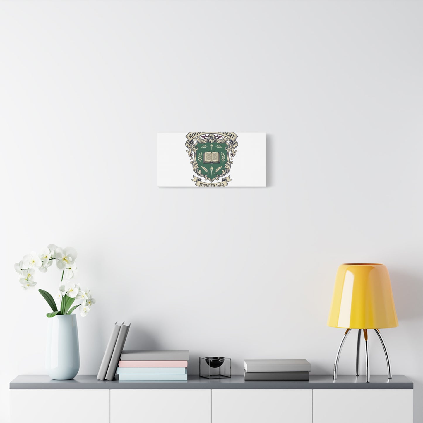 Hogwarts Ivy-Style Emblem Canvas | vintage club logo, old money crest