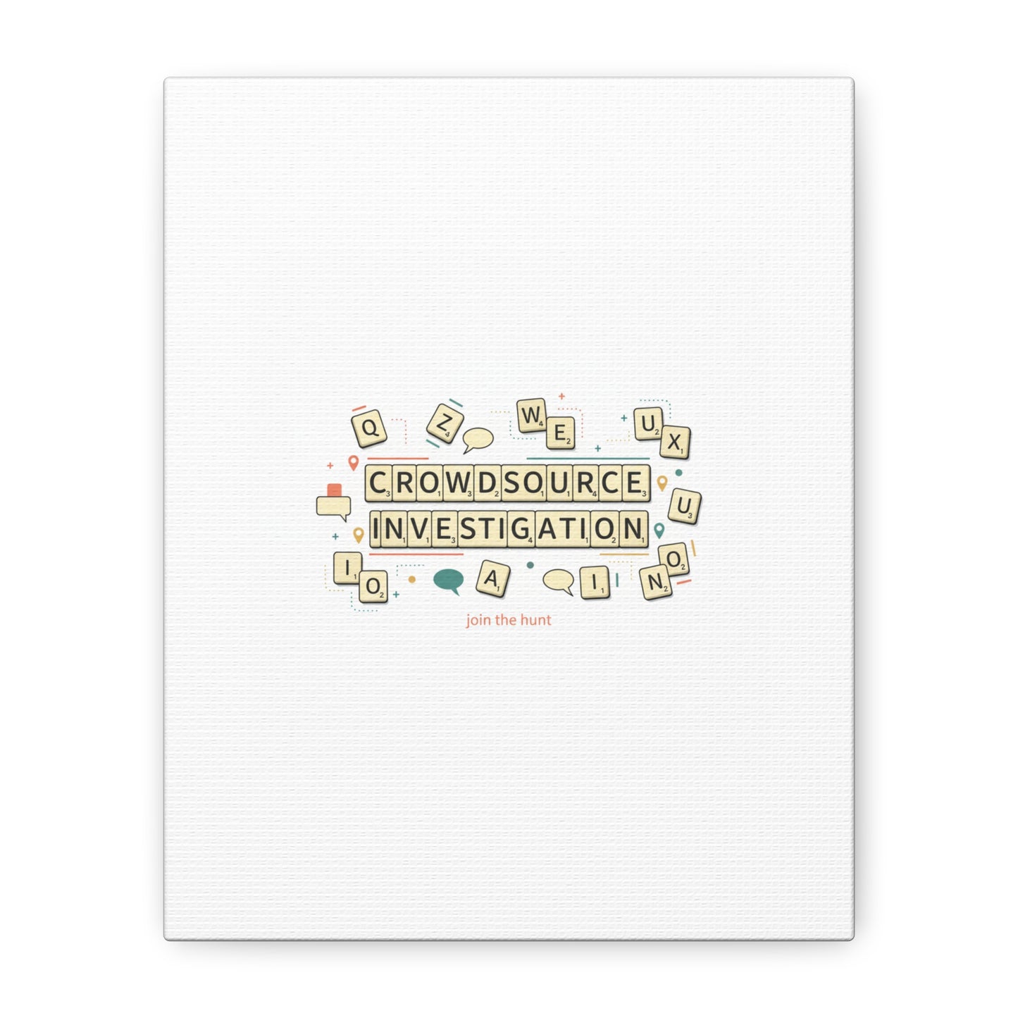 Crowdsource Investigation Canvas | Pixel Art, Gaming UI Wall Art
