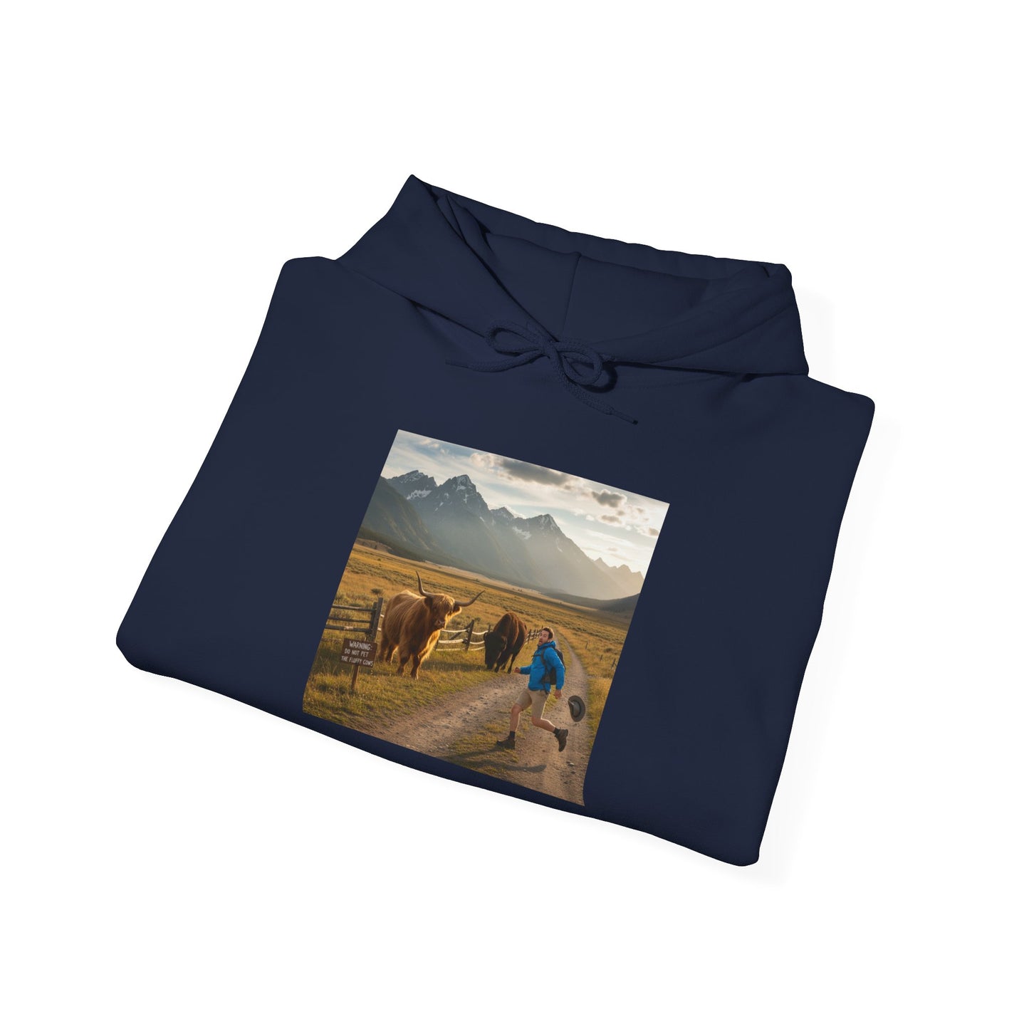 Chased by Buffalo Hoodie | friendly sarcasm design, soft humor