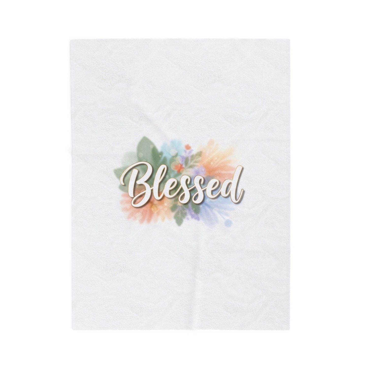 Blessed floral script Blanket