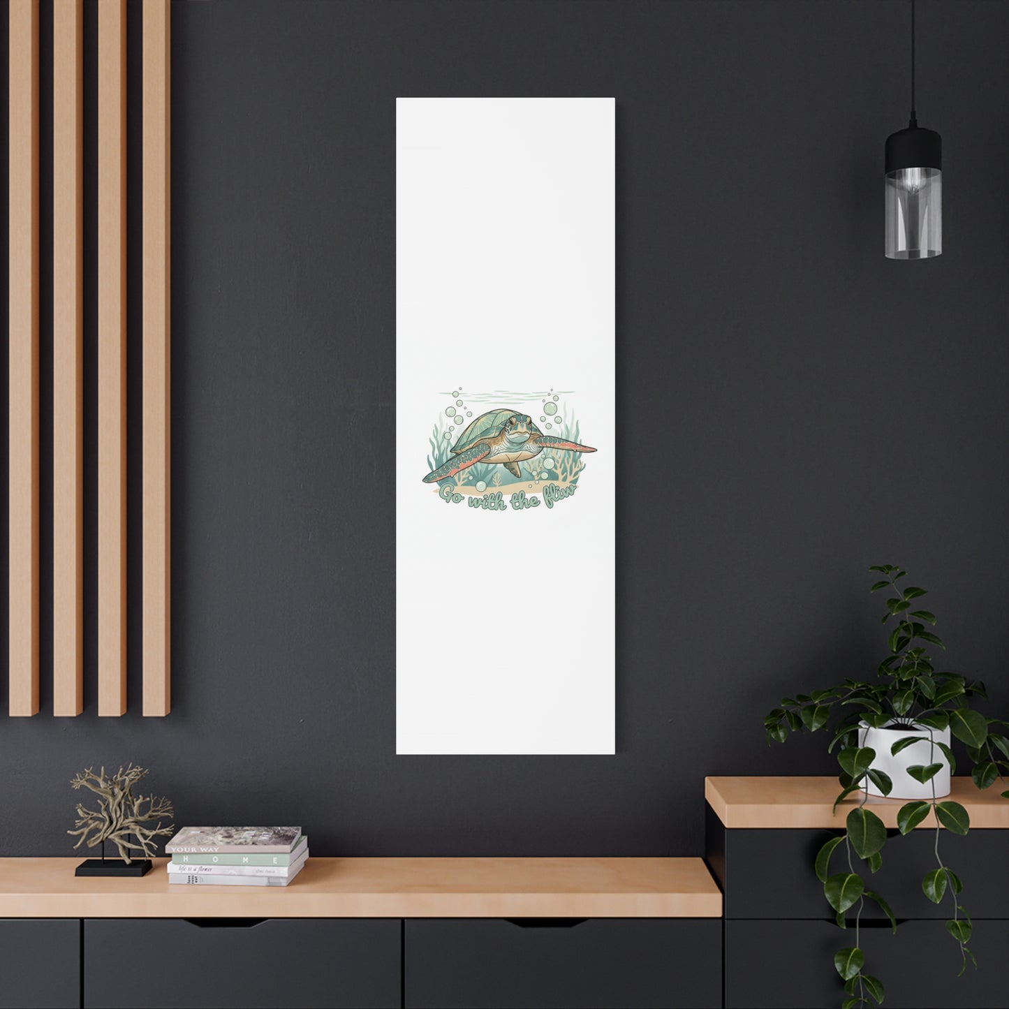 Go with the Flow Turtle Canvas