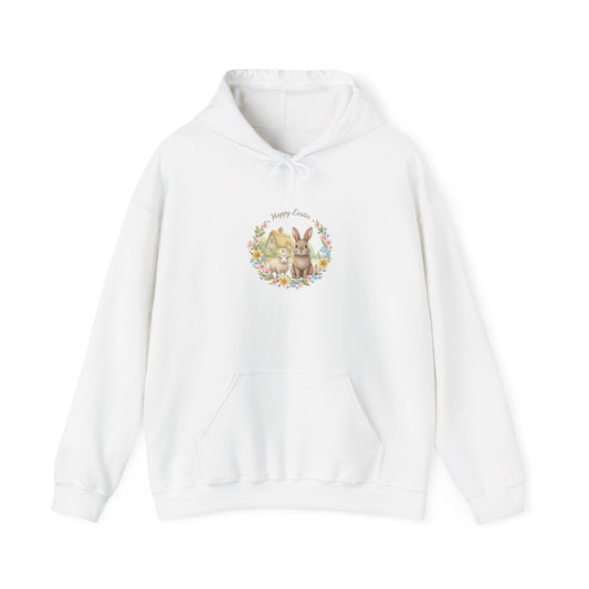 Woodland Bunny Wreath Hoodie | cottagecore winter, rustic floral