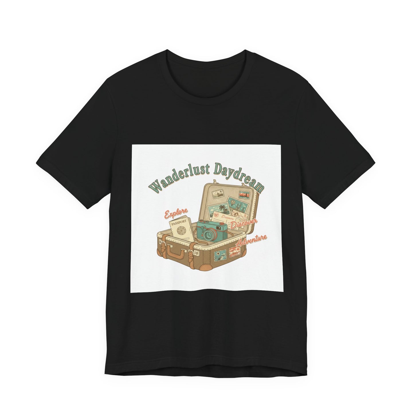 Wanderlust Daydreams Tee | retro travel stamp, postcard vintage tee